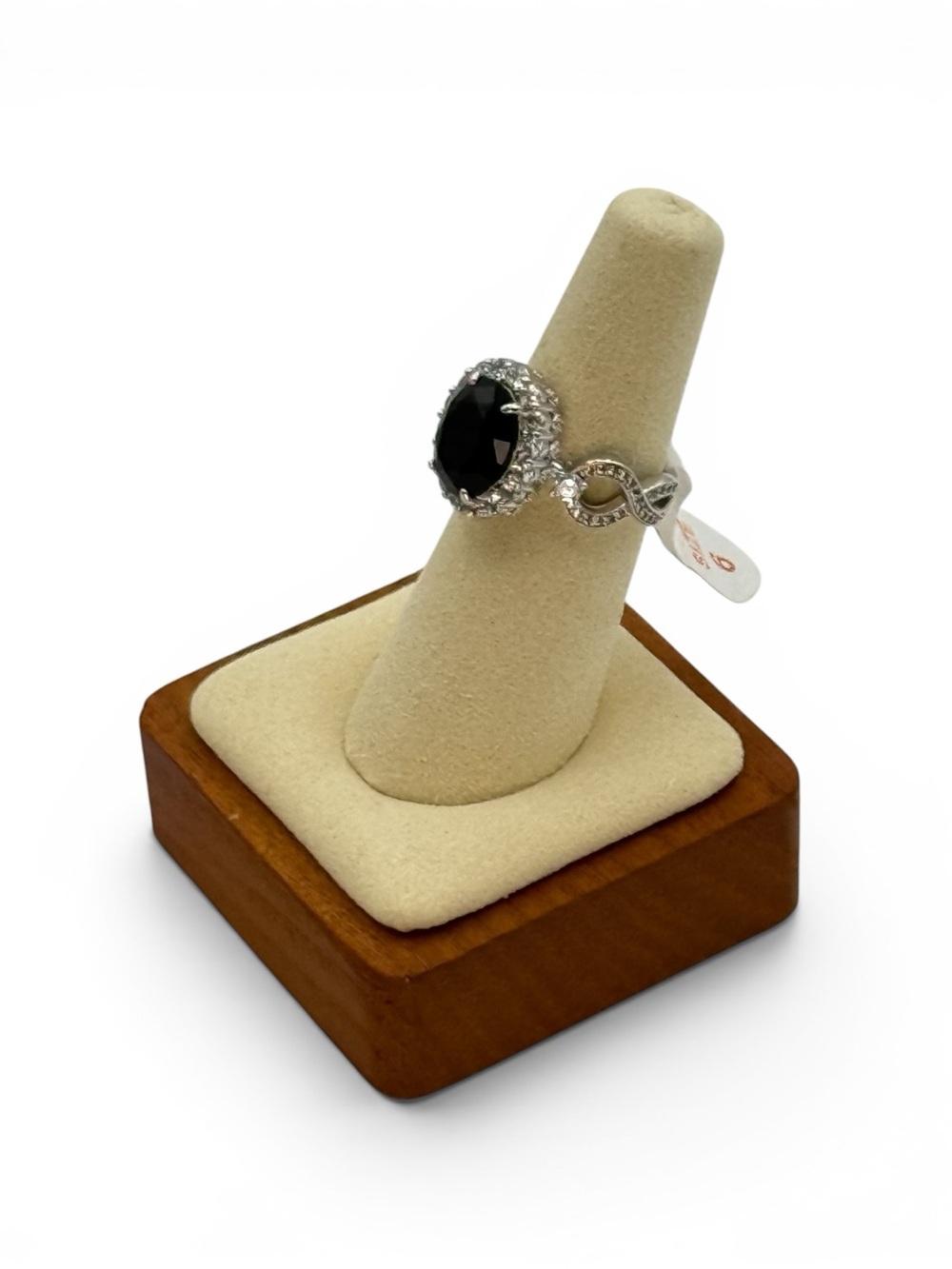 Bomb Party " The 2424 Ring" Black Onyx Rhodium Plating Size 6